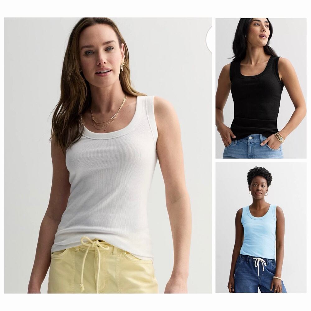 Lot of 5 Sonoma Goods For Life Womens Plus Size 2X Ribbed Tank Tops Casual NEW